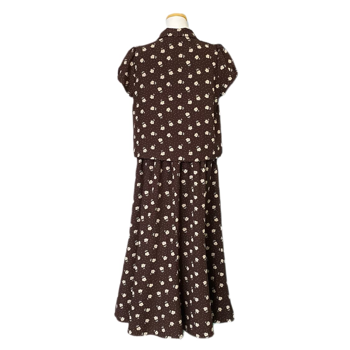 플라워 카라 반팔자켓 머메이드 스커트 세트 상품이미지3