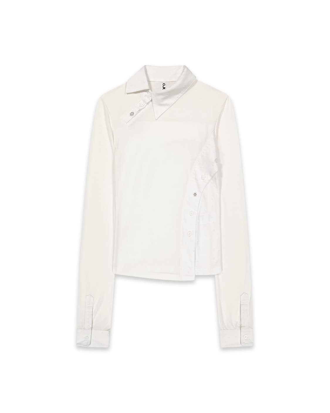 ojos 스타컷 저지 카라 티셔츠 오프 화이트 오호스 상품이미지3