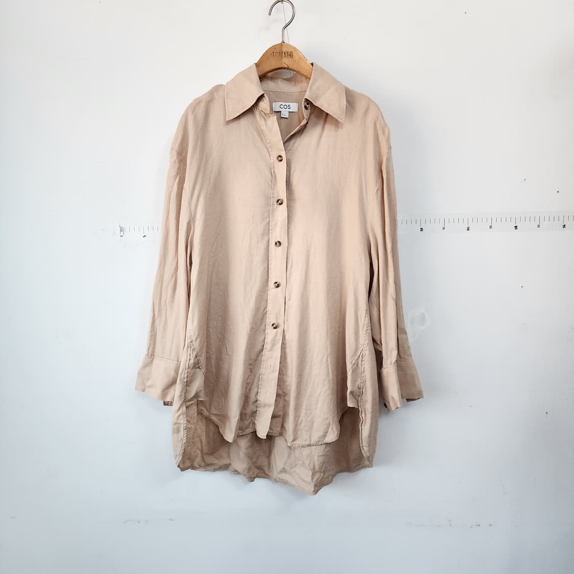 COS 코스 베이지 셔츠 롱 남방 상품이미지1