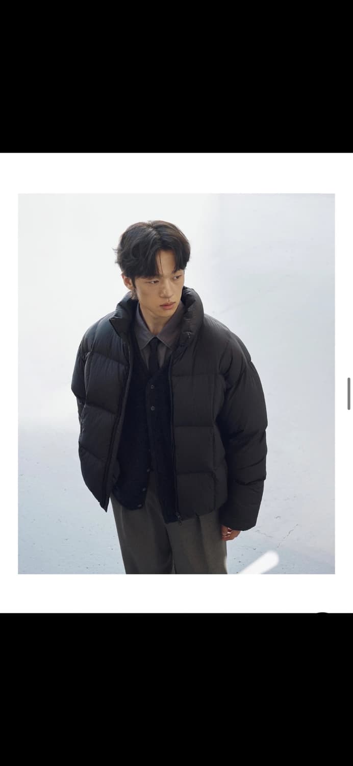 어나더오피스 클라우디 벌룬 다운 푸퍼 자켓 블랙 2사이즈(100) 상품이미지3