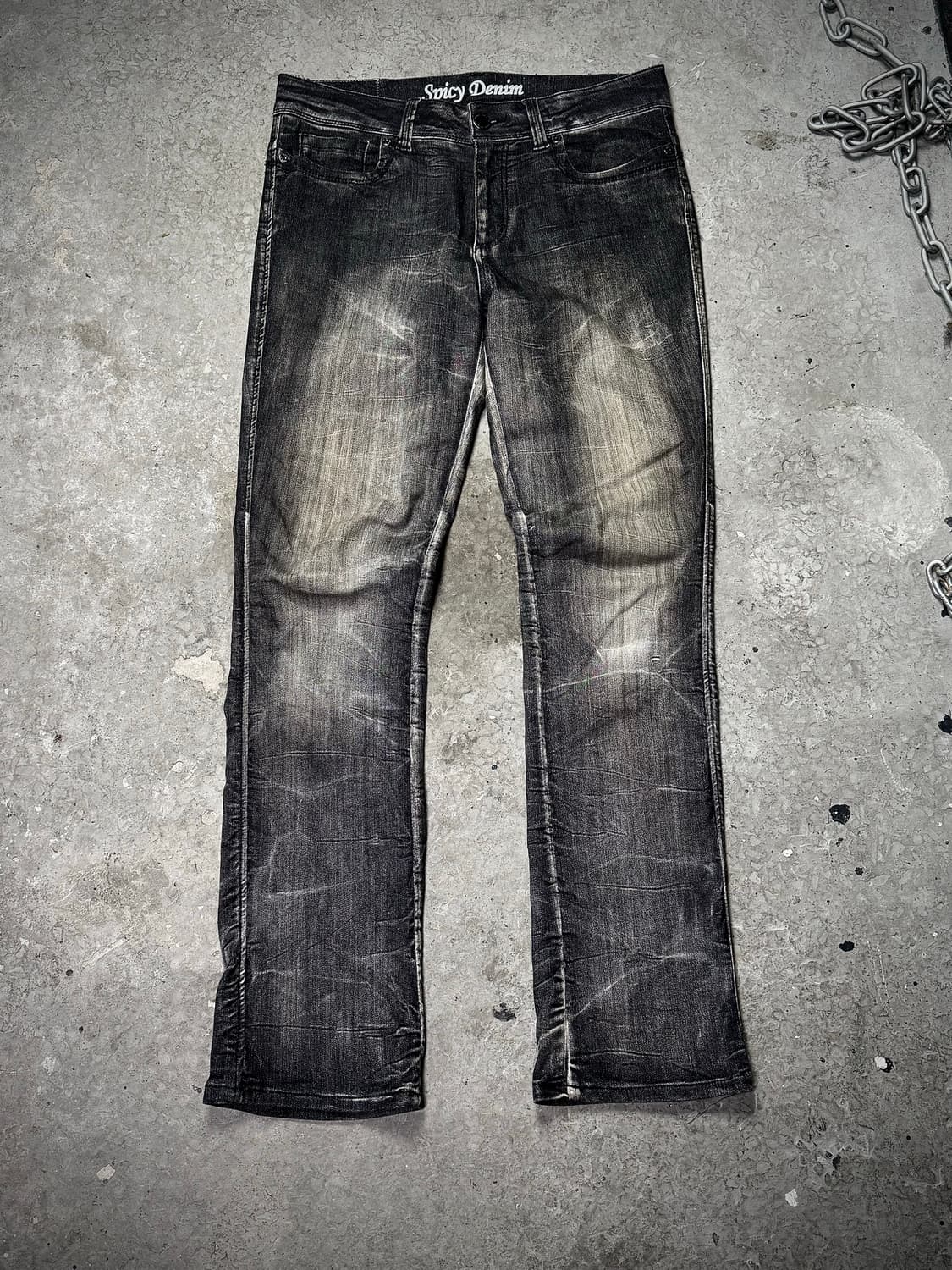 Spicy Denim – Black Wash Denim Pants 상품이미지1