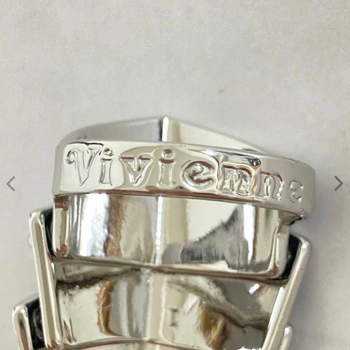 비비안웨스트우드 아카이브 블랙 실버 3단 너클링(새상품) 상품이미지3