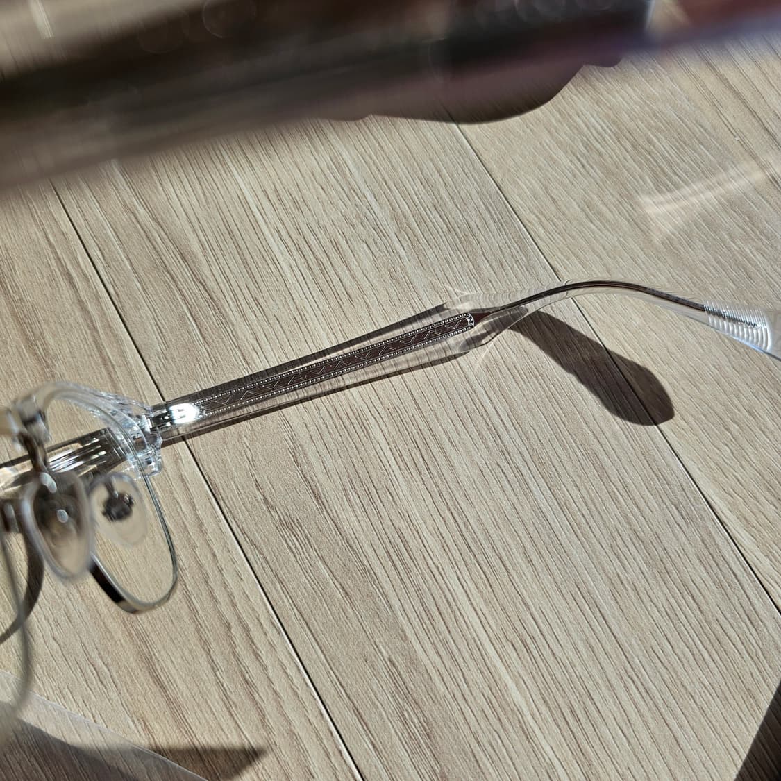 새제품) 하금테 반뿔테 안경 반테 안경테 실버 투명 상품이미지5