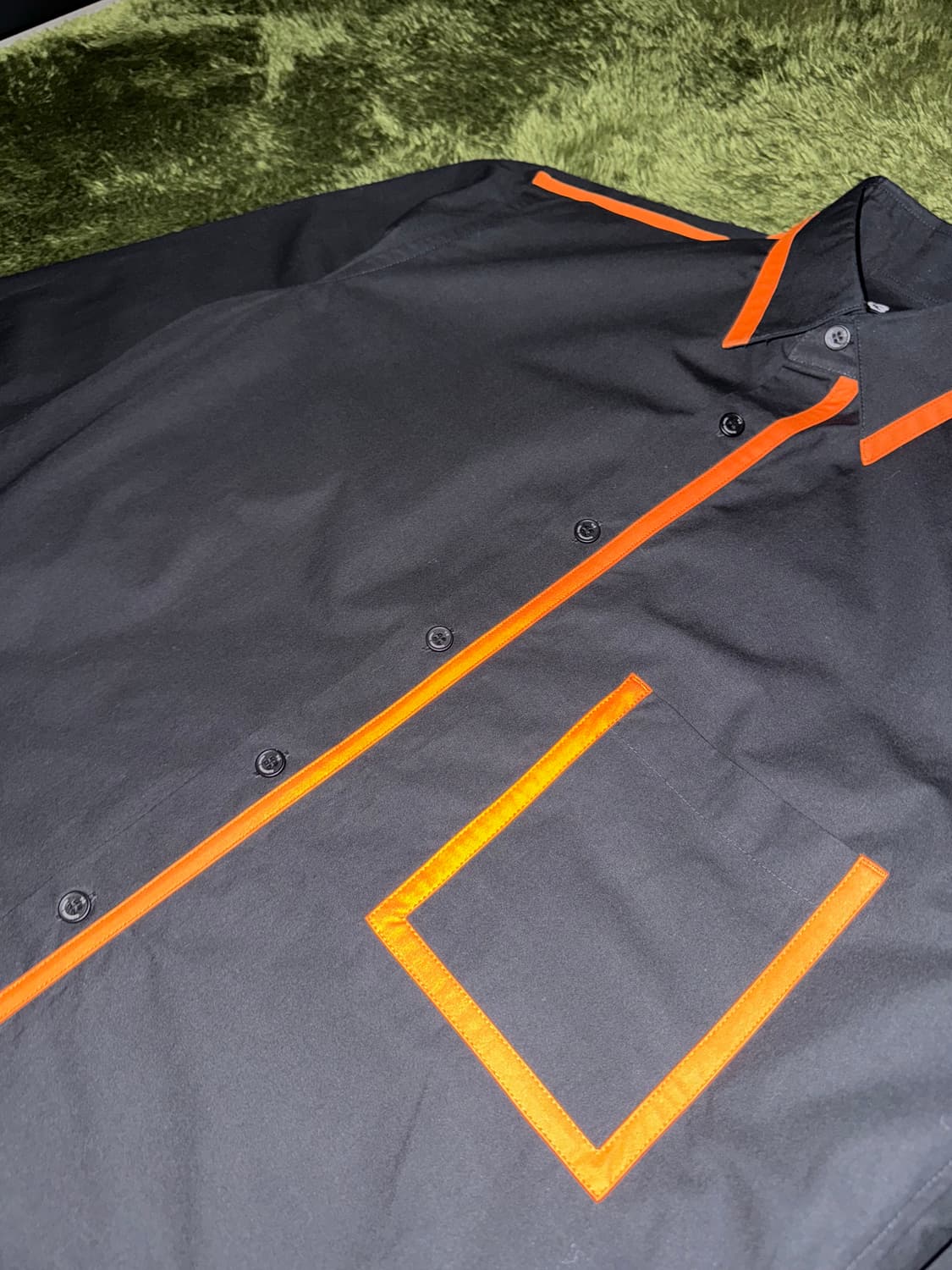 [S] Y-3 요지 야마모토 15SS 오렌지 라인 코튼 셔츠 상품이미지4