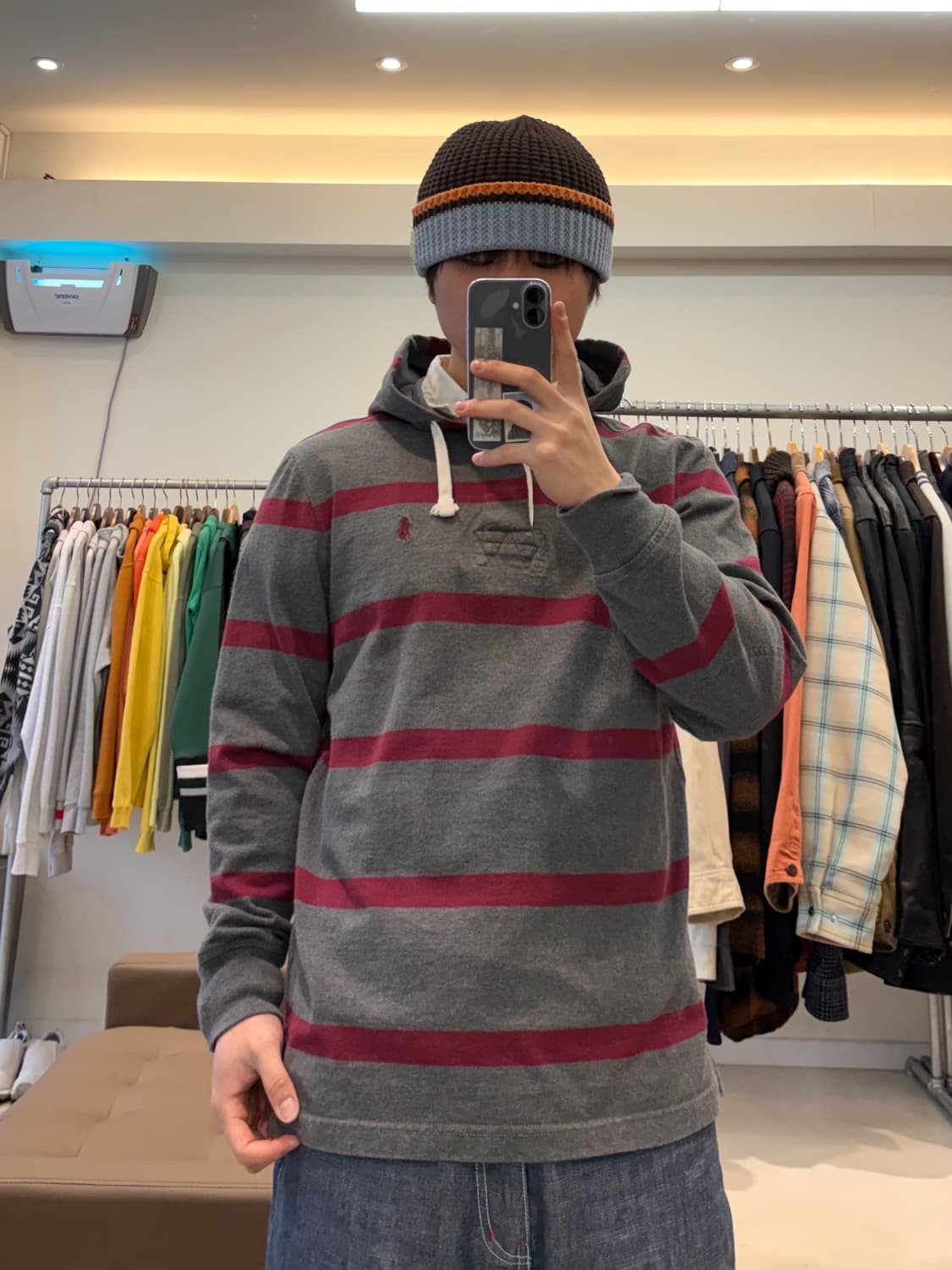 폴로 랄프로렌 스트라이프 후드 럭비 셔츠 상품이미지7