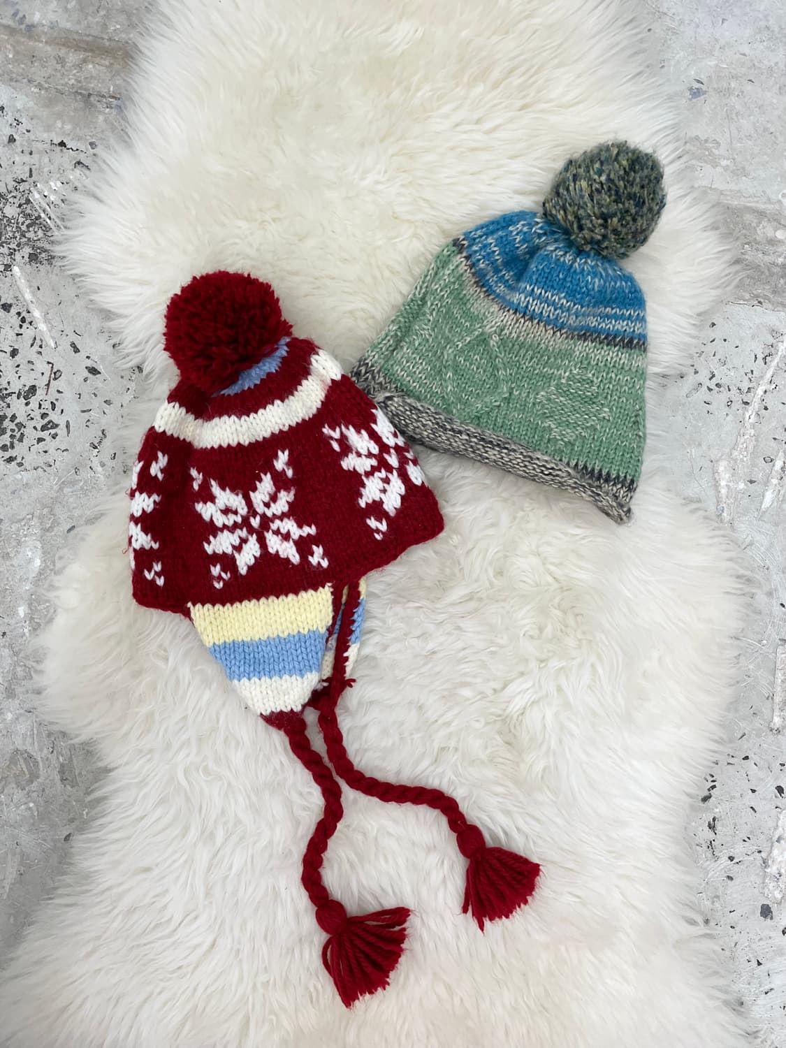 하구미 뜨개 방울 비니 상품이미지2