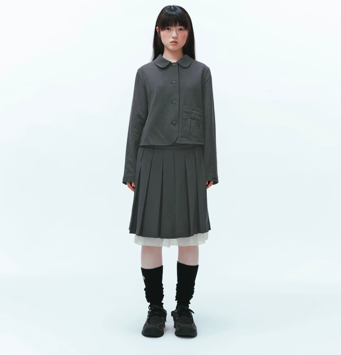 새상품)코이세이오 리본 자켓 그레이 1사이즈 상품이미지2