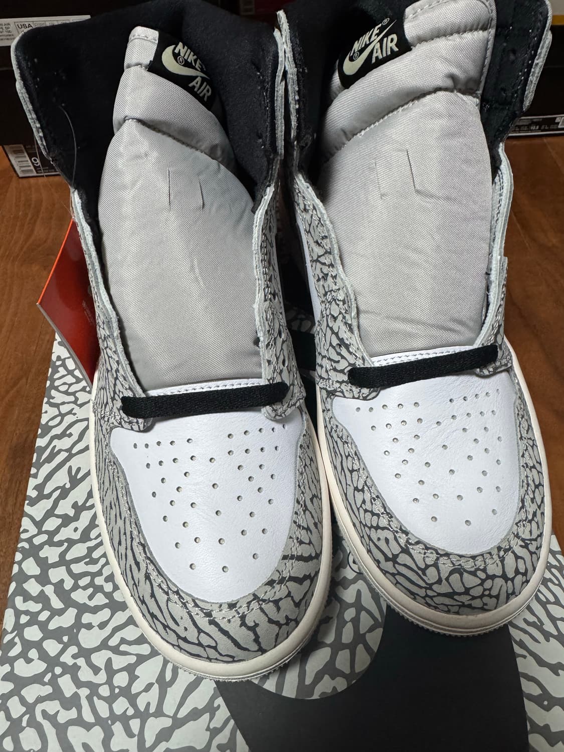 정품새제품 나이키 조던1 하이 OG 화이트시멘트 270mm 상품이미지2