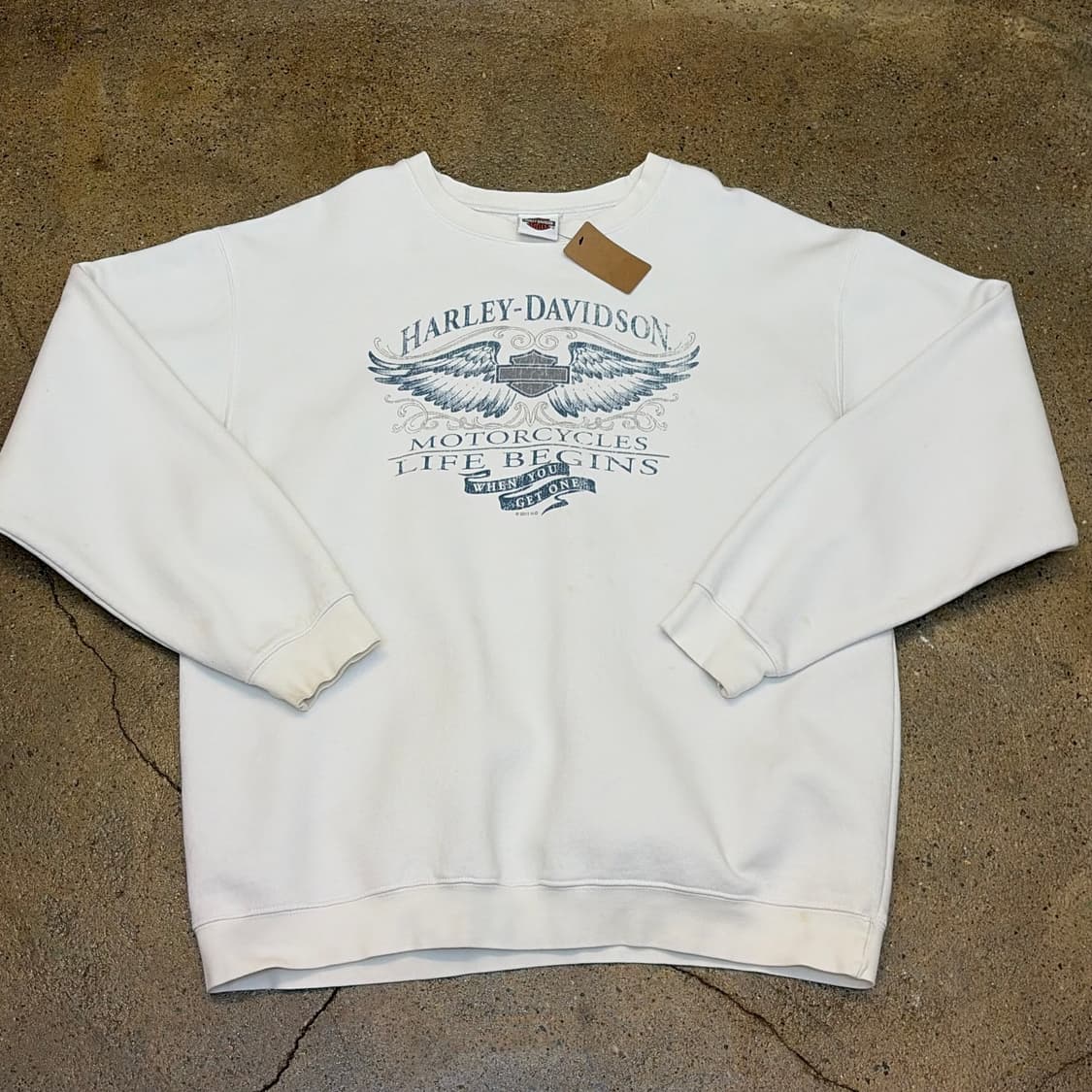 미국 빈티지 할리데이비슨 알라스카 롱슬리브 긴팔티 상품이미지4