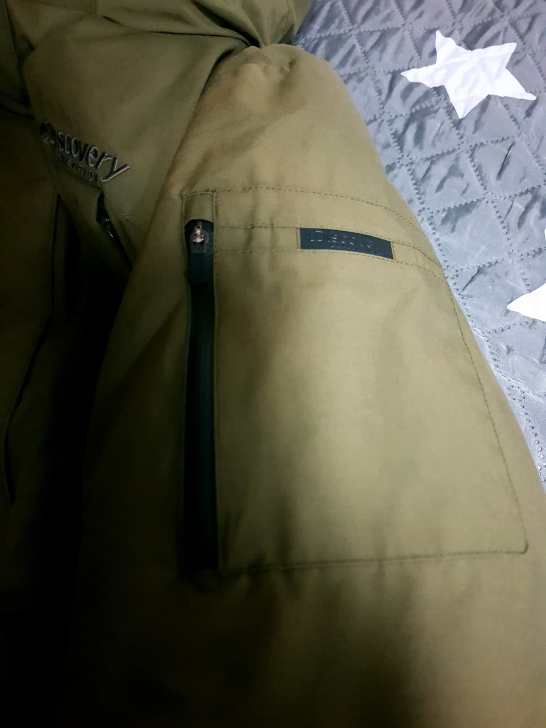 디스커버리 구스다운 롱패딩 파카 카키 (L) 상품이미지4