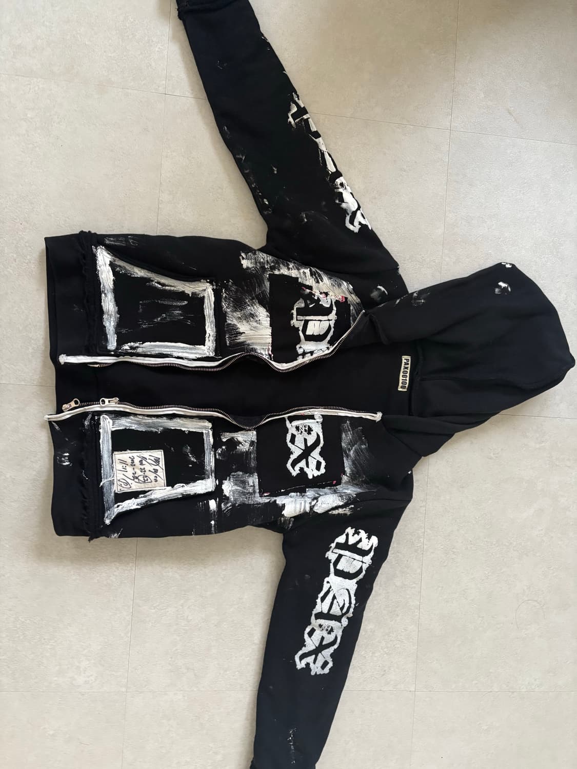 PAX00100 후드 집업 블랙 상품이미지1