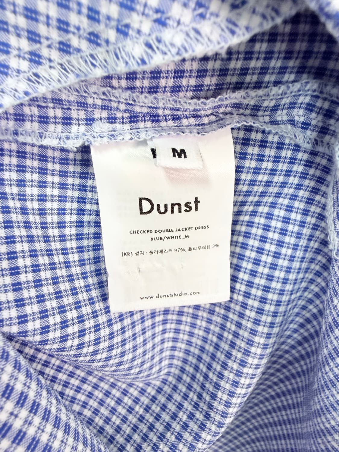 DUNST 던스트 체크 더블 자켓 원피스 상품이미지6