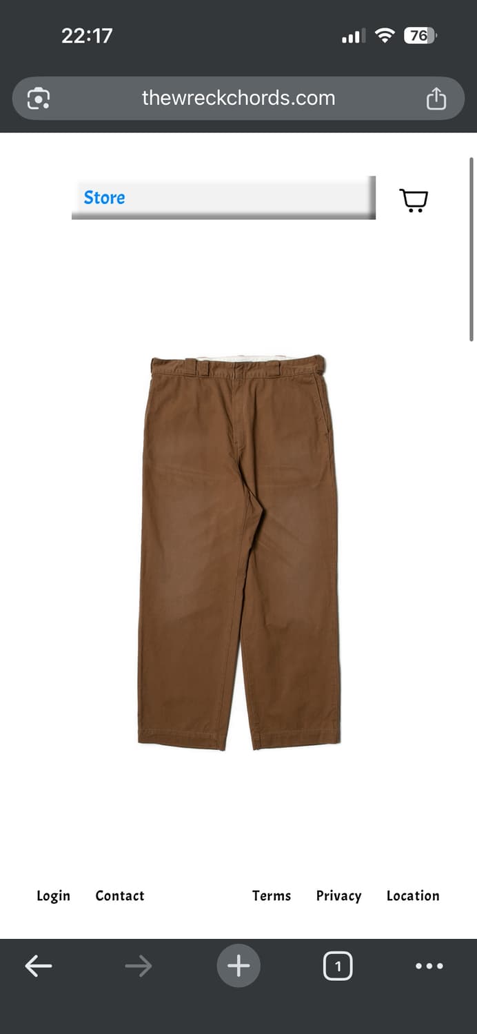 뤡코즈 7번가 치노 탄 3사이즈  상품이미지1