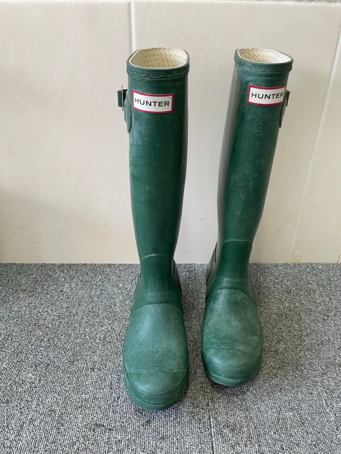 헌터 레인부츠 롱 부츠 그린 헌터부츠 230 상품이미지1