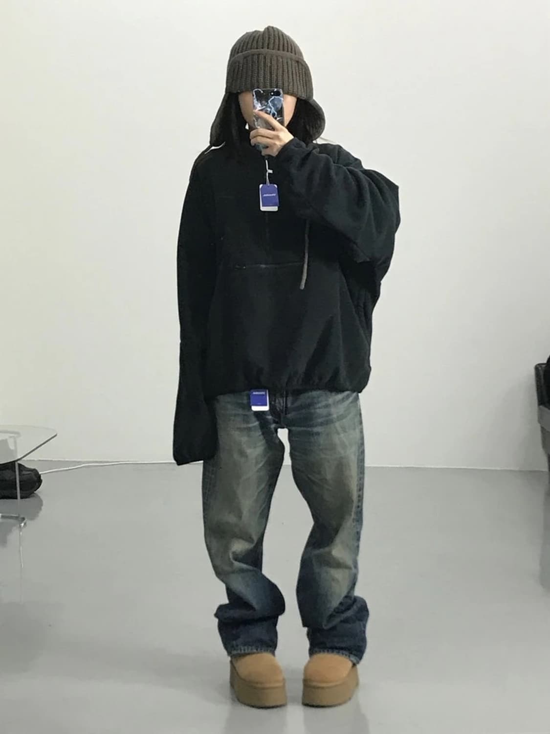 나이키 오버핏 반집업 아노락 후리스 플리스 상품이미지2