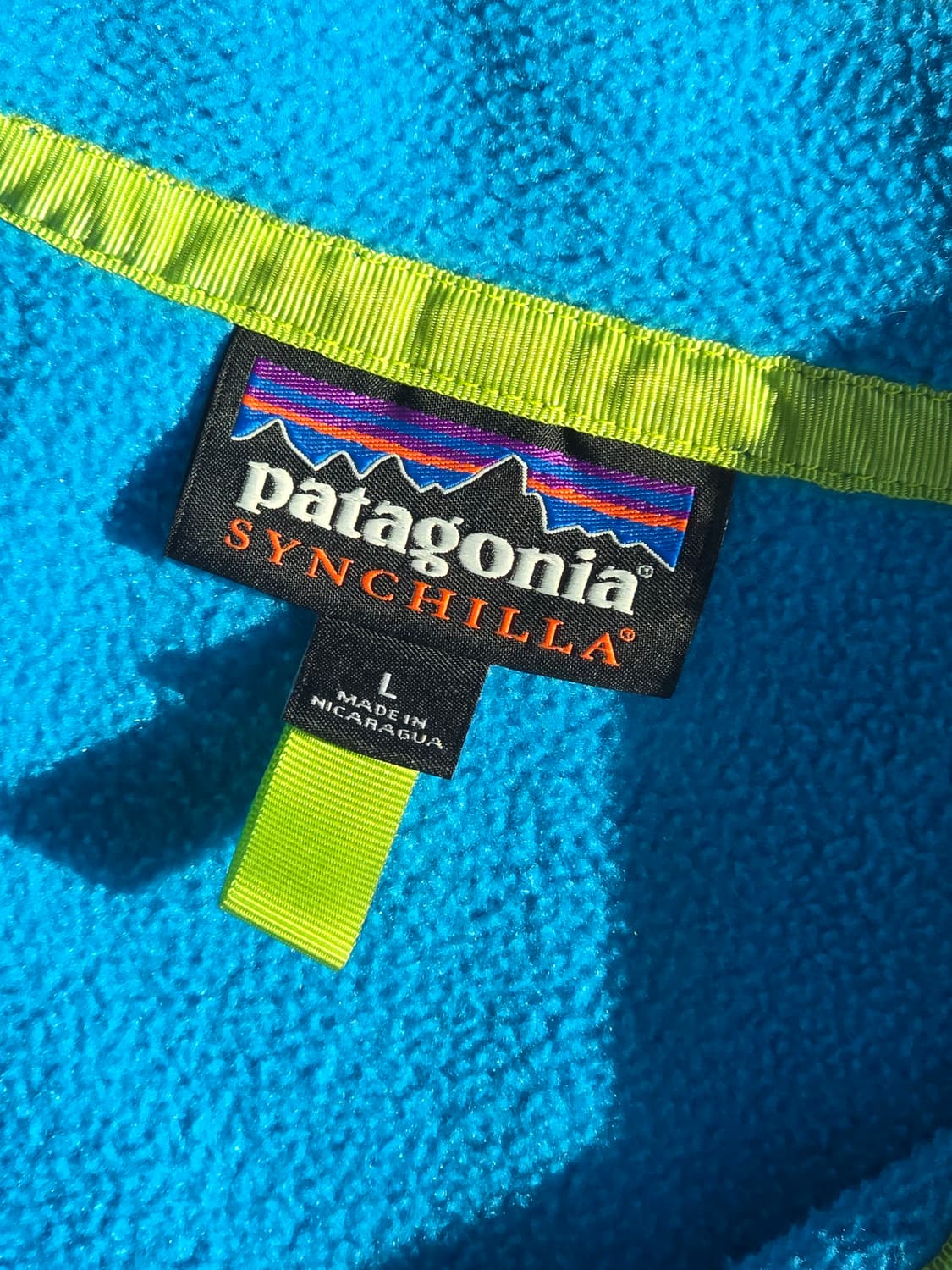 파타고니아 신칠라 스냅티 스카이블루/레드 L 상품이미지3
