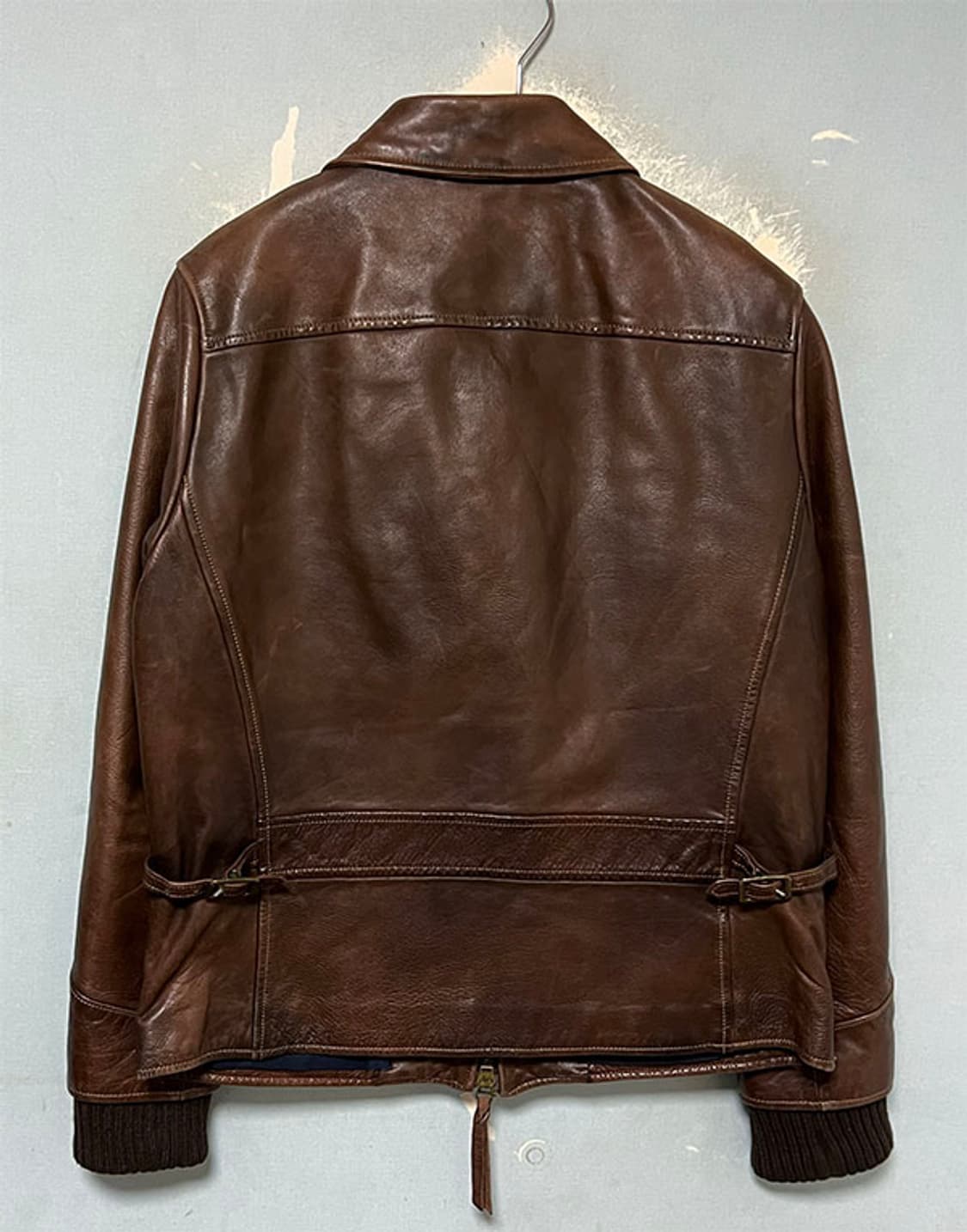 POLO 폴로 남자 가죽자켓 멀티포켓 바이커 캐주얼 브라운 M 95  상품이미지2