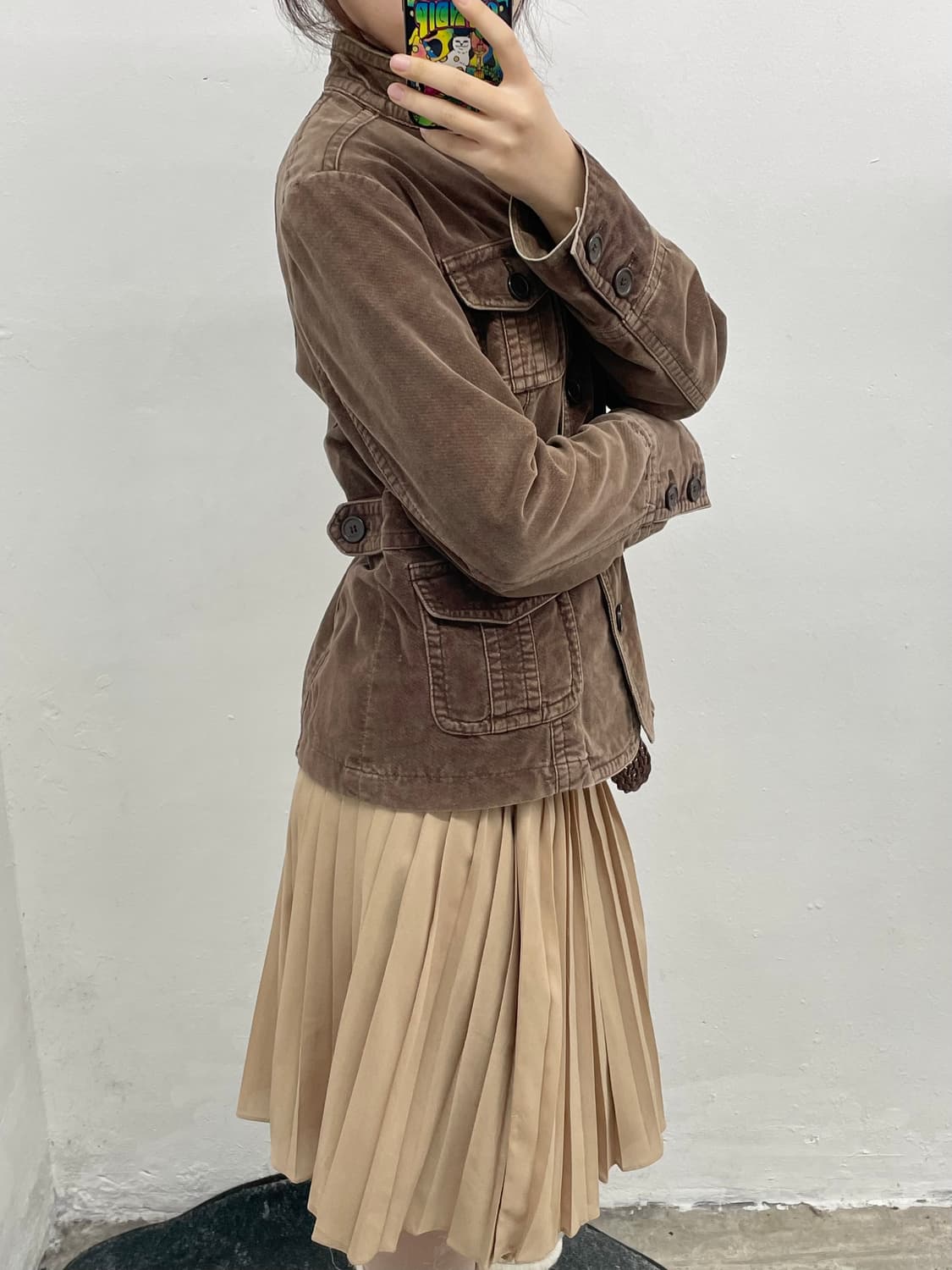 브라운 너드모리 버튼 자켓  상품이미지4