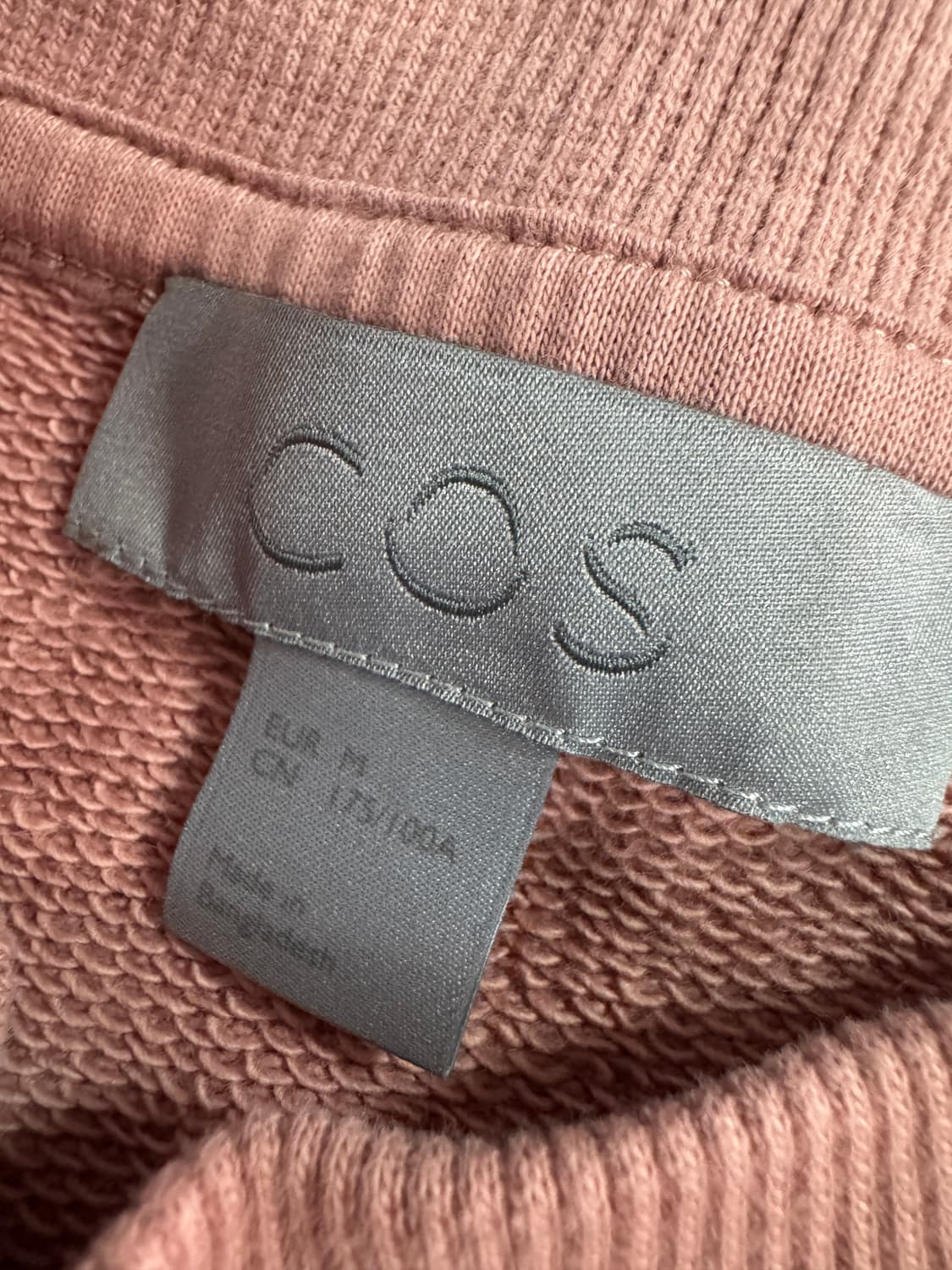 코스 cos 인디 핑크 미니멀 무지 긴팔 맨투맨 M 상품이미지3