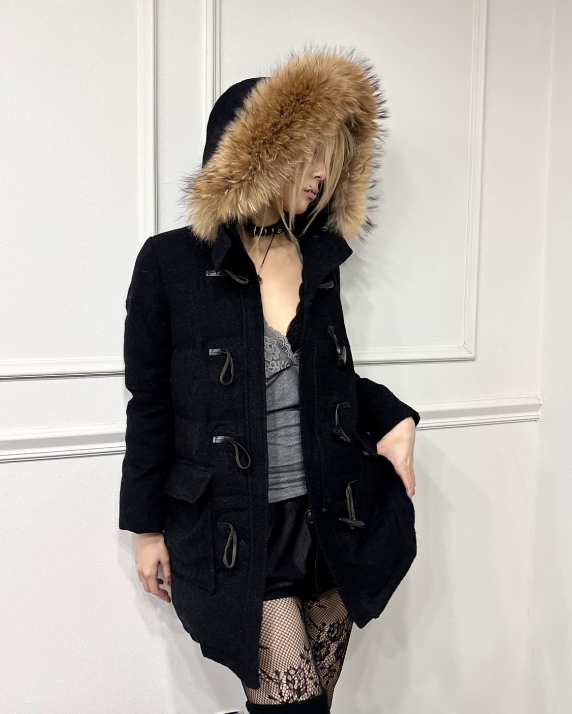 Raccoon Fur Minimal Mood Jacket 상품이미지1