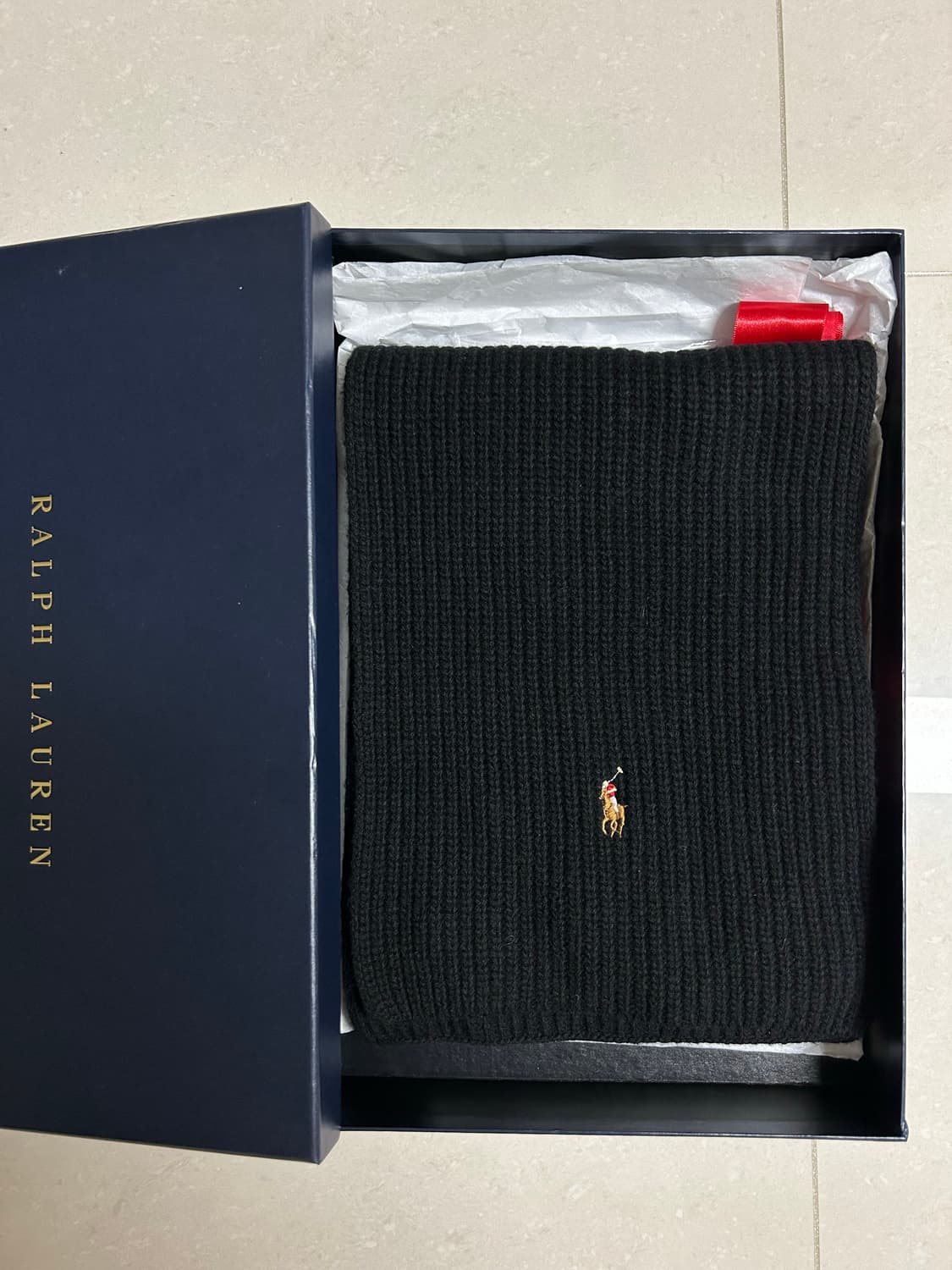 폴로 랄프로렌 리브 니트 울 블렌드 스카프 상품이미지1