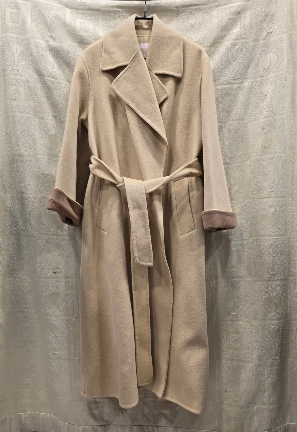 플라스틱 아일랜드 핸드메이드 퓨어 울 롱 코트 S 상품이미지1