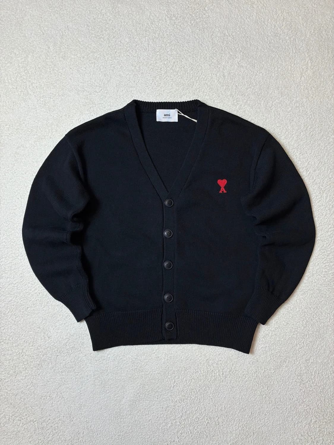 아미 AMI 스몰 하트 로고 울 니트 가디건 PN6381    상품이미지1