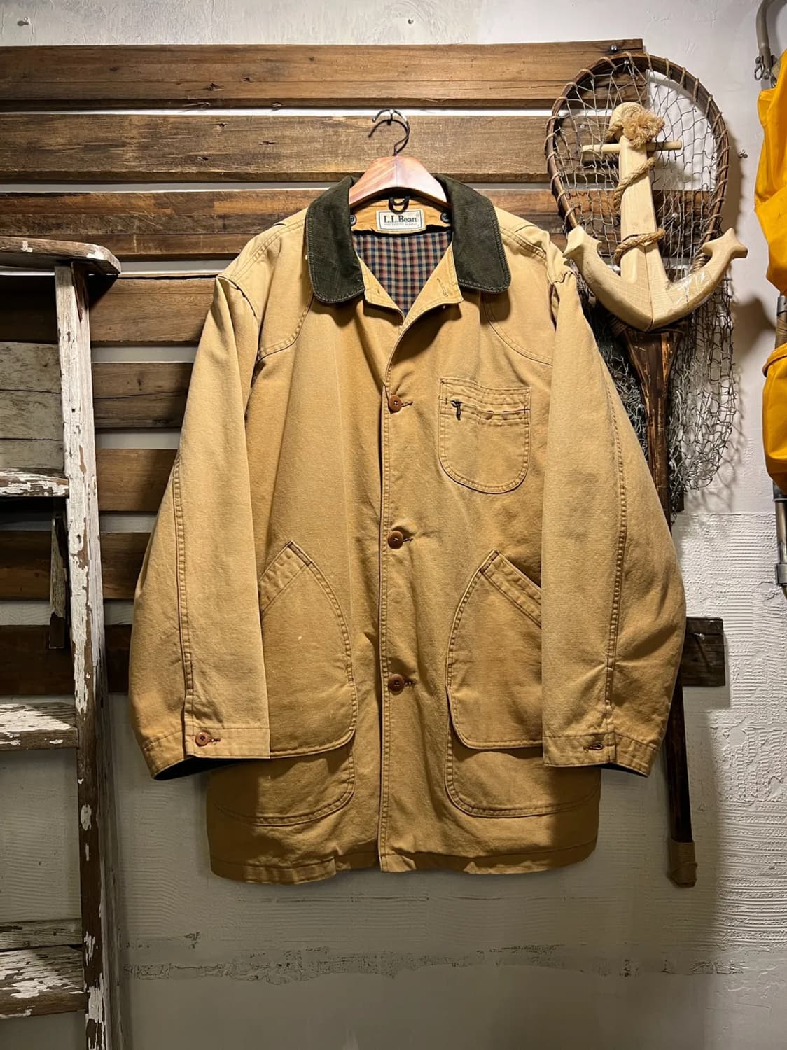 [2XL]90's 엘엘빈 USA 프리마로프트 라이닝 브라운 헌팅 자켓 상품이미지1