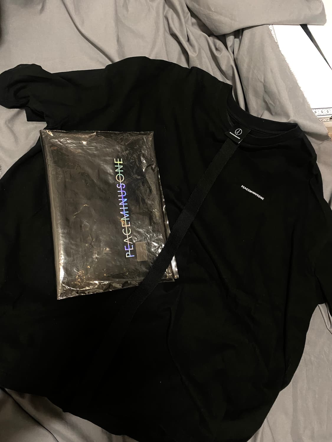 피스마이너스원 코튼 반팔 블랙 상품이미지1