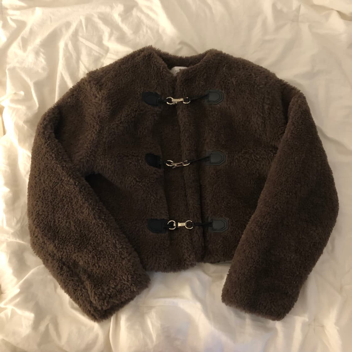 브라운 퍼 버클 자켓 상품이미지1