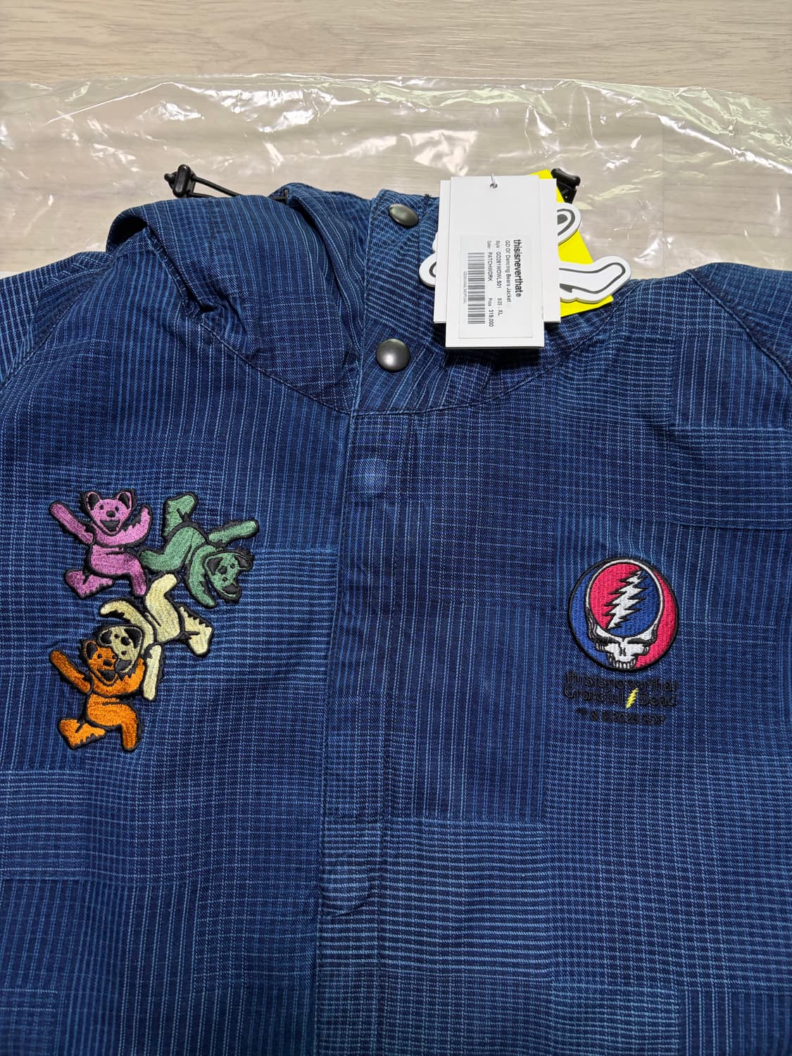 디스이즈네버댓 Grateful Dead 댄싱베어 자켓 패치워크 XL 판매 상품이미지2