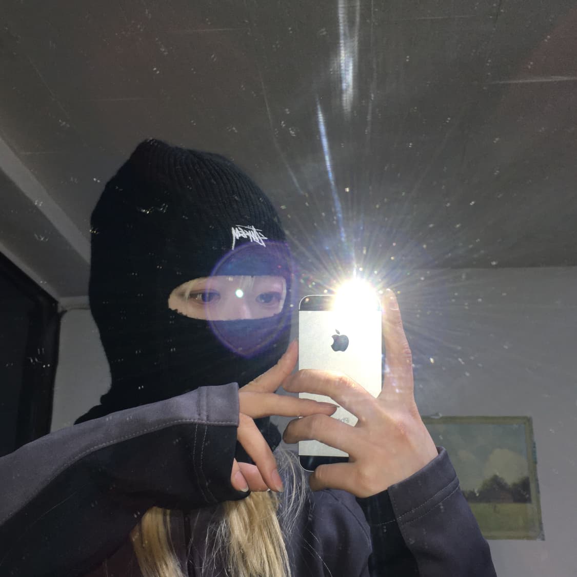 투티/0375 stussy 스투시 스탁 니트 바라클라바 스몰 로고 마스크 상품이미지1