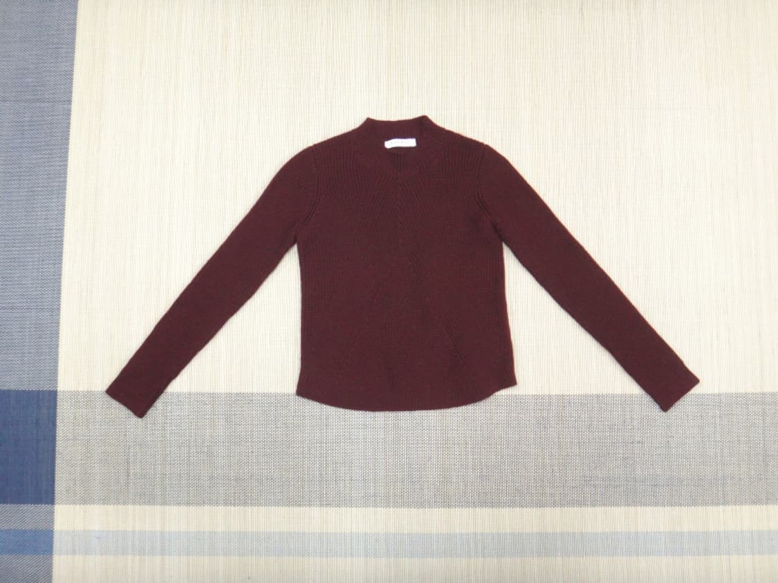 (80/44) 산드로 SANDRO 울혼방 니트 버건디 상품이미지1