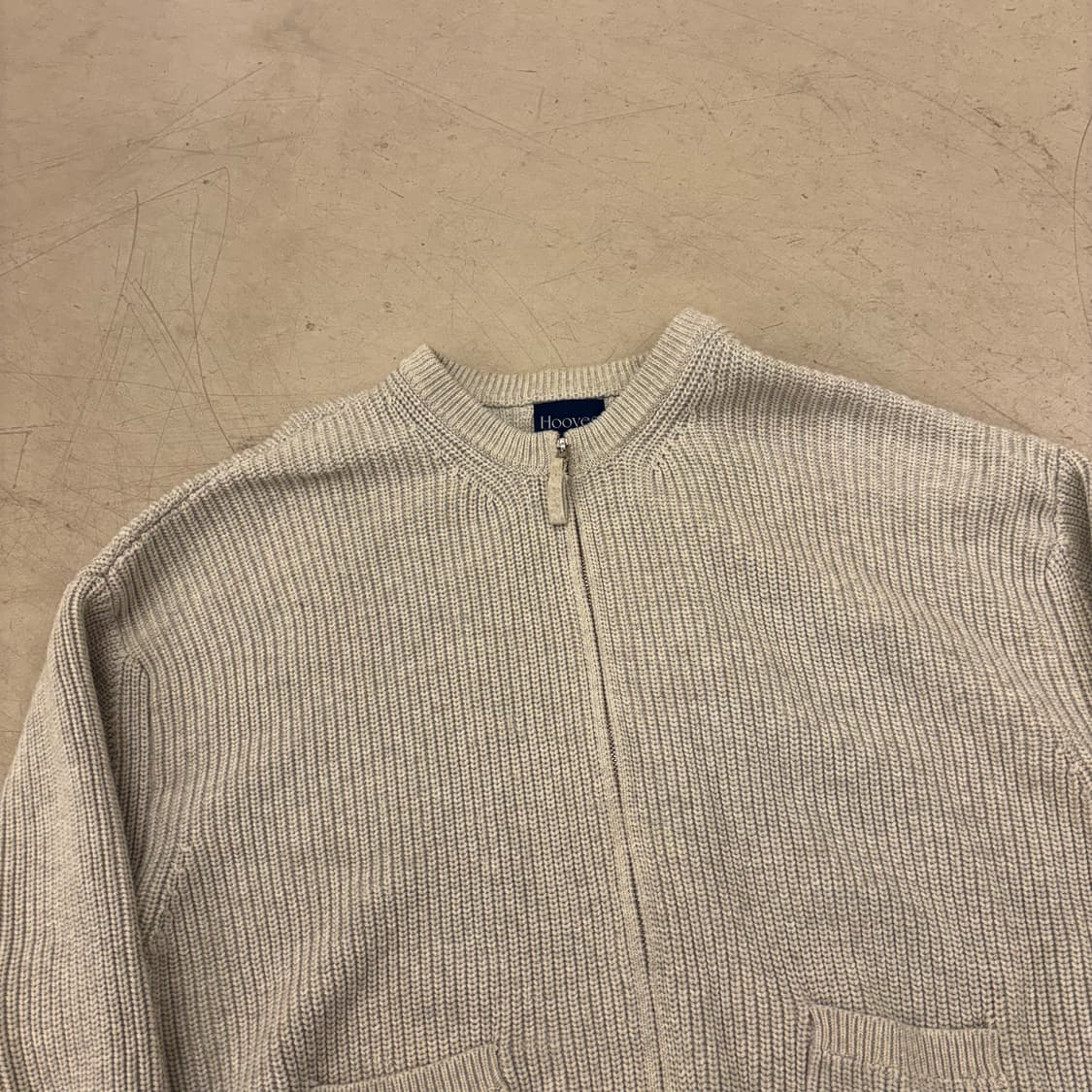 후브스 골지 니트 집업 상품이미지2