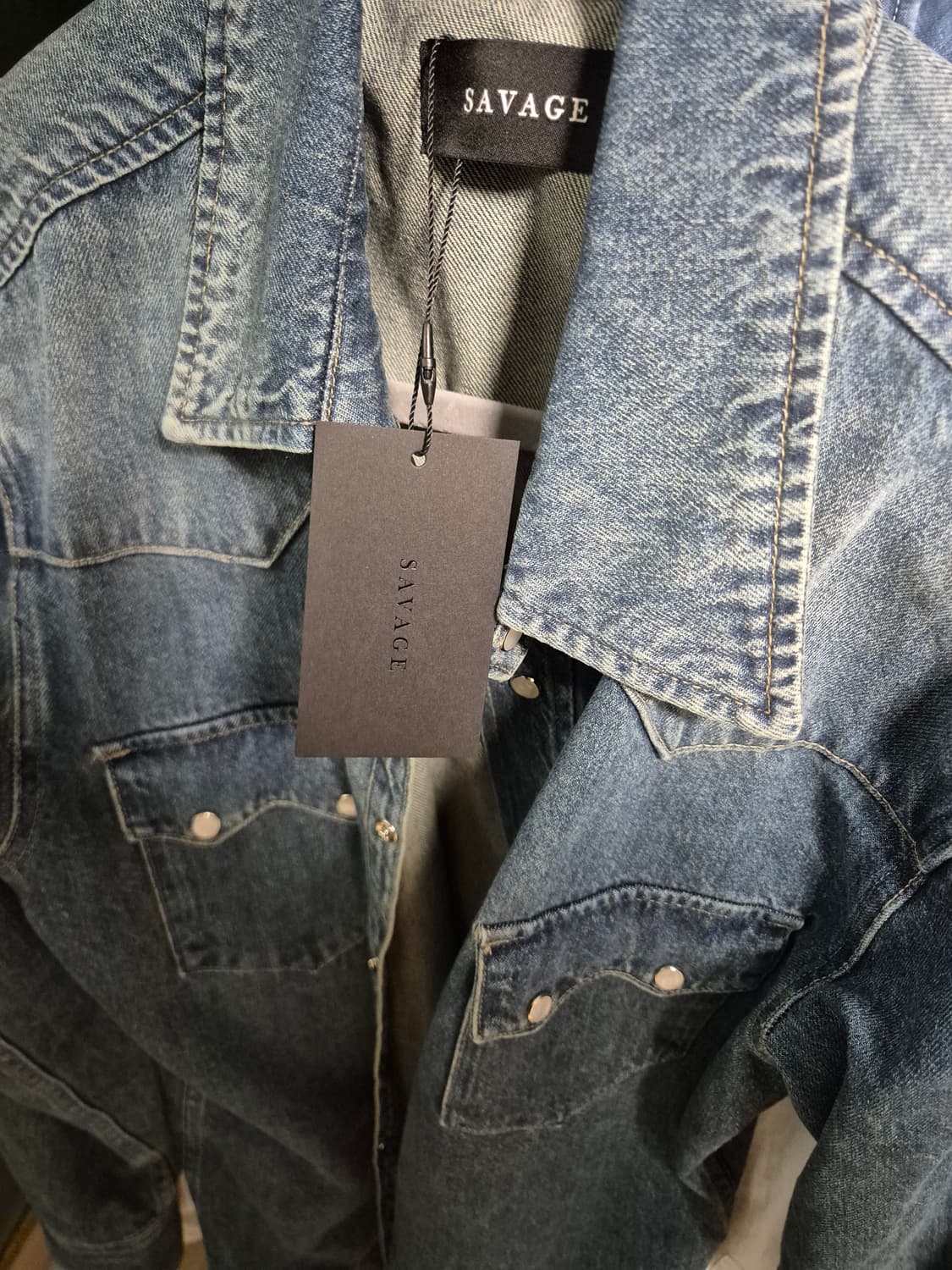 savage 세비지 웨스턴 데님셔츠 m 상품이미지3