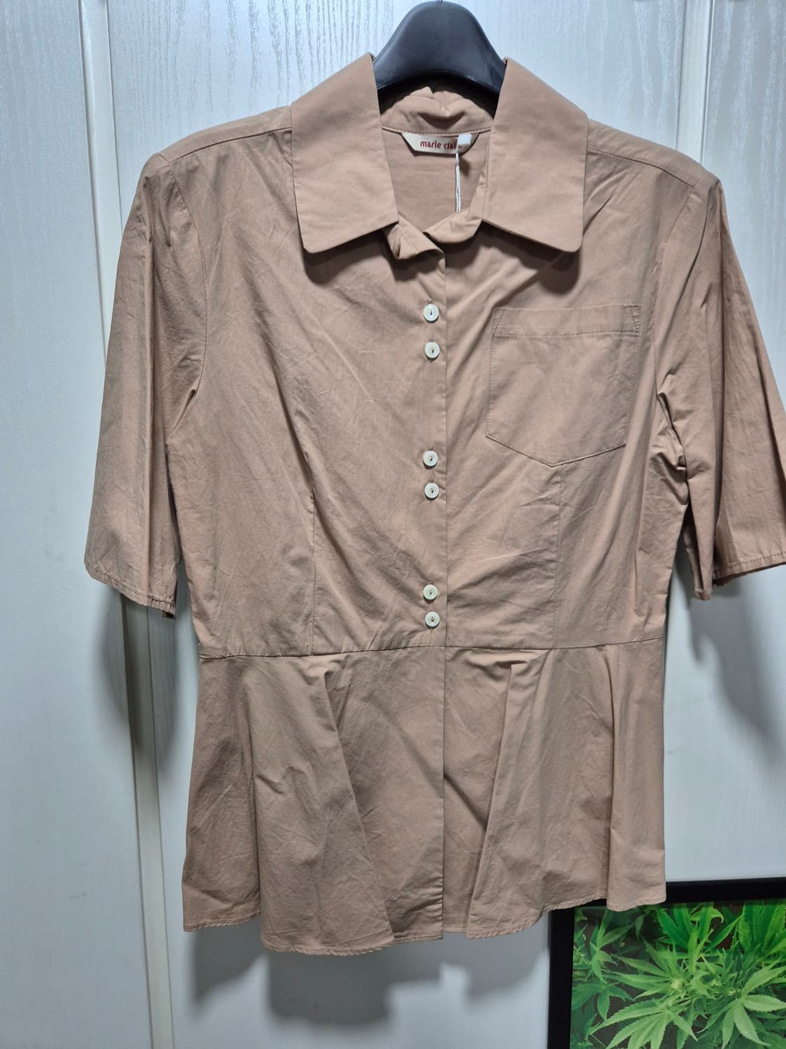 (세일)(새상품)마리끌레르 브라운 블라우스 5부 상품이미지6
