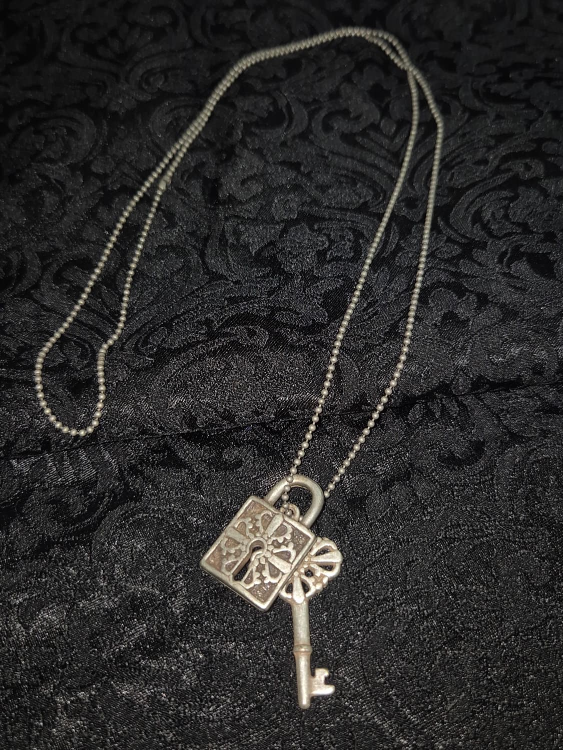 커스텀 빈티지 엔틱실버 열쇠 챰 목걸이 상품이미지1