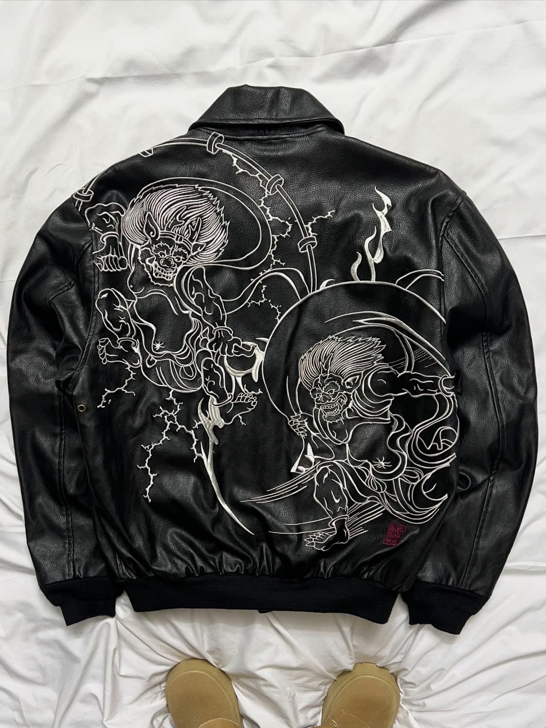 카라쿠리 타마시 스카쟌 가죽자켓 상품이미지1