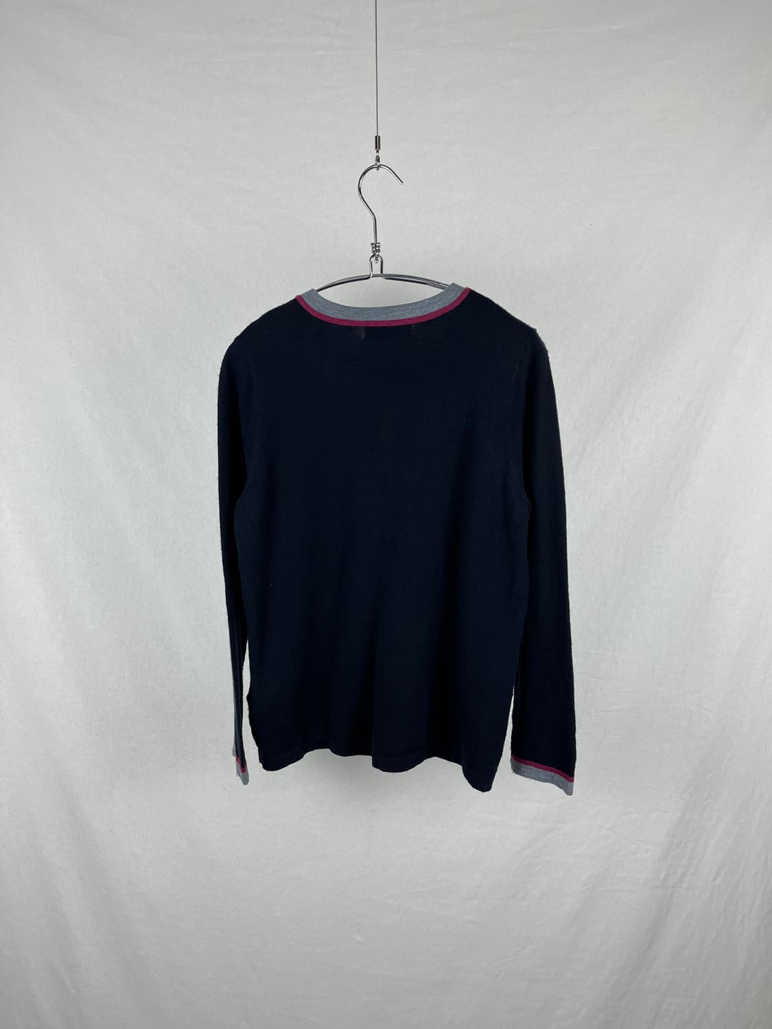 Vintage 리본 포인트 배색 가디건  상품이미지4