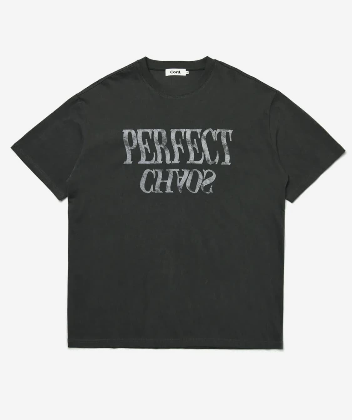 코드 CORD 카오스 피그먼트 반팔 티셔츠 차콜 L  상품이미지4