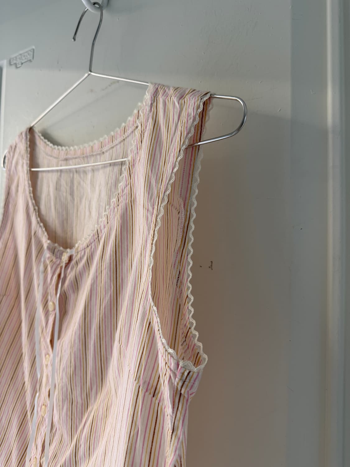 일본빈티지 핑크 레이스 슬리브리스 상품이미지8