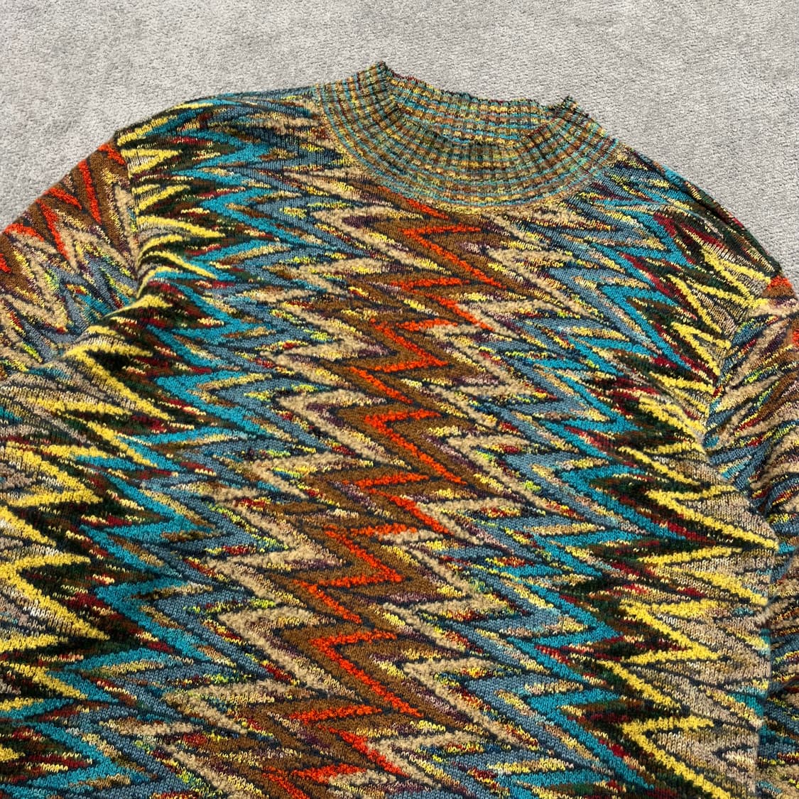 100 CAPERDONI 멀티컬러 패턴 니트 상품이미지2