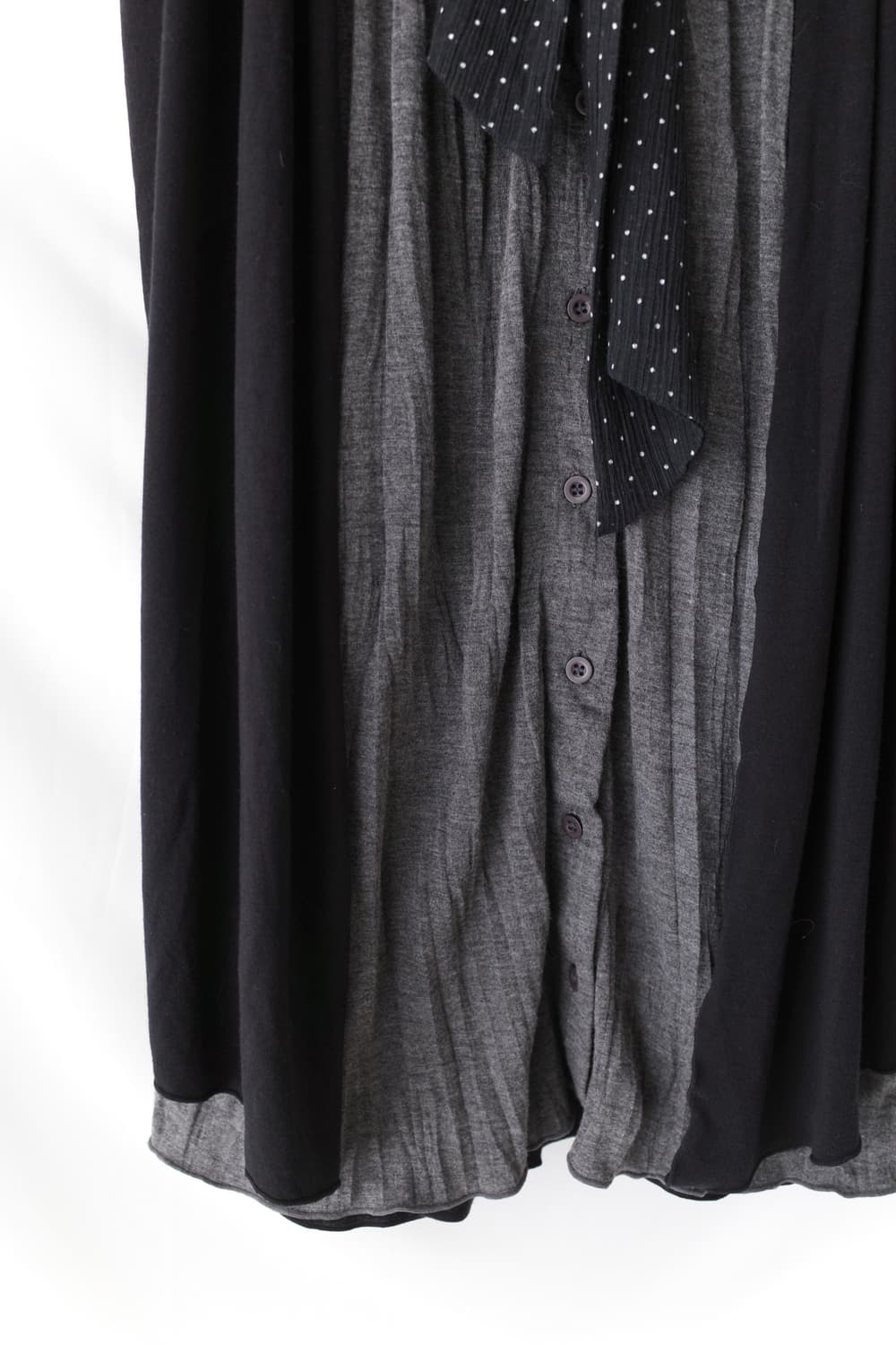 dot tie half T + sleeveless cardigun set 상품이미지3