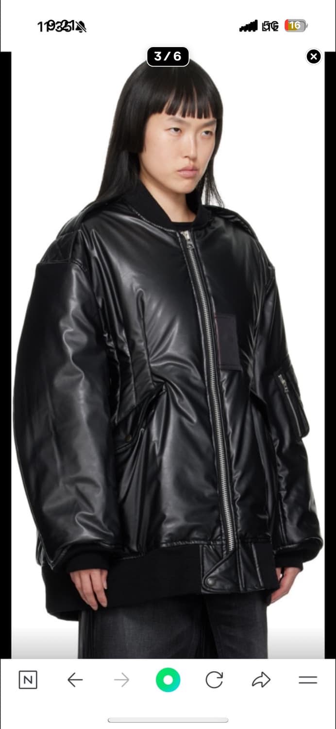 Junya watanabe Puffy Faux Leather Black  상품이미지6