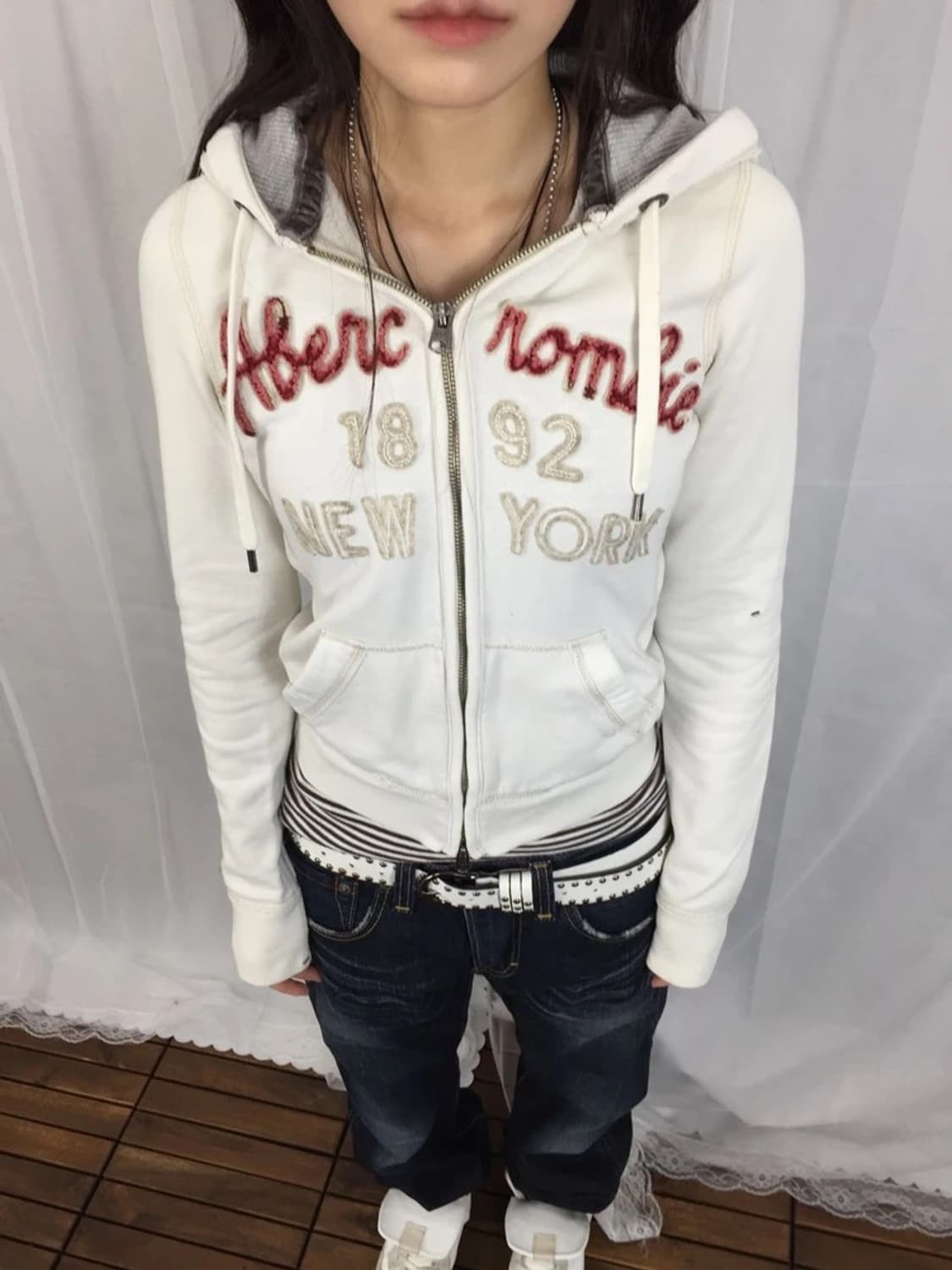 00s Abercrombie NYC Zip Hoodie 상품이미지3