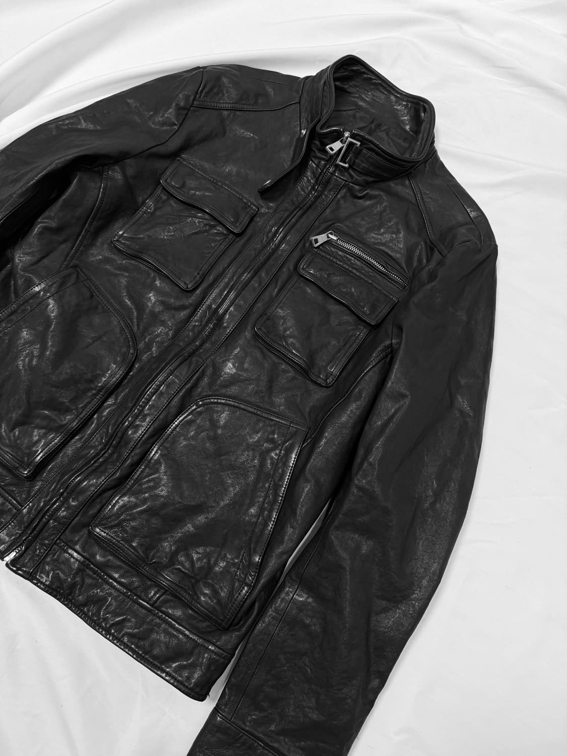 멀티포켓 이태리 레더 자켓 상품이미지3