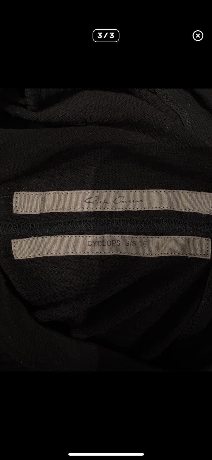 릭오웬스 16ss 롱슬리브 블랙 상품이미지3