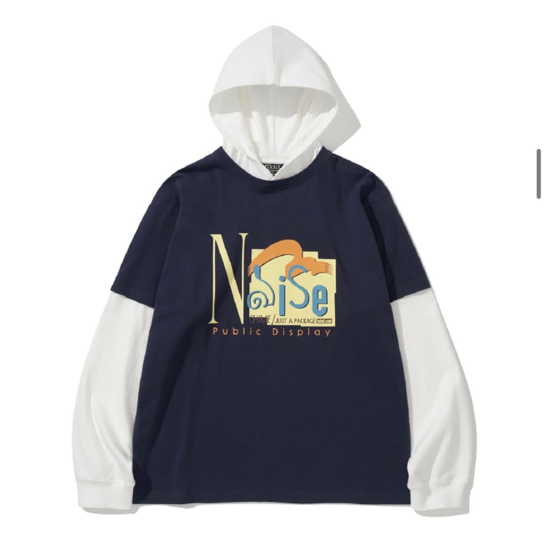 테켓 Noise Layered Hooded Tee Navy 상품이미지2