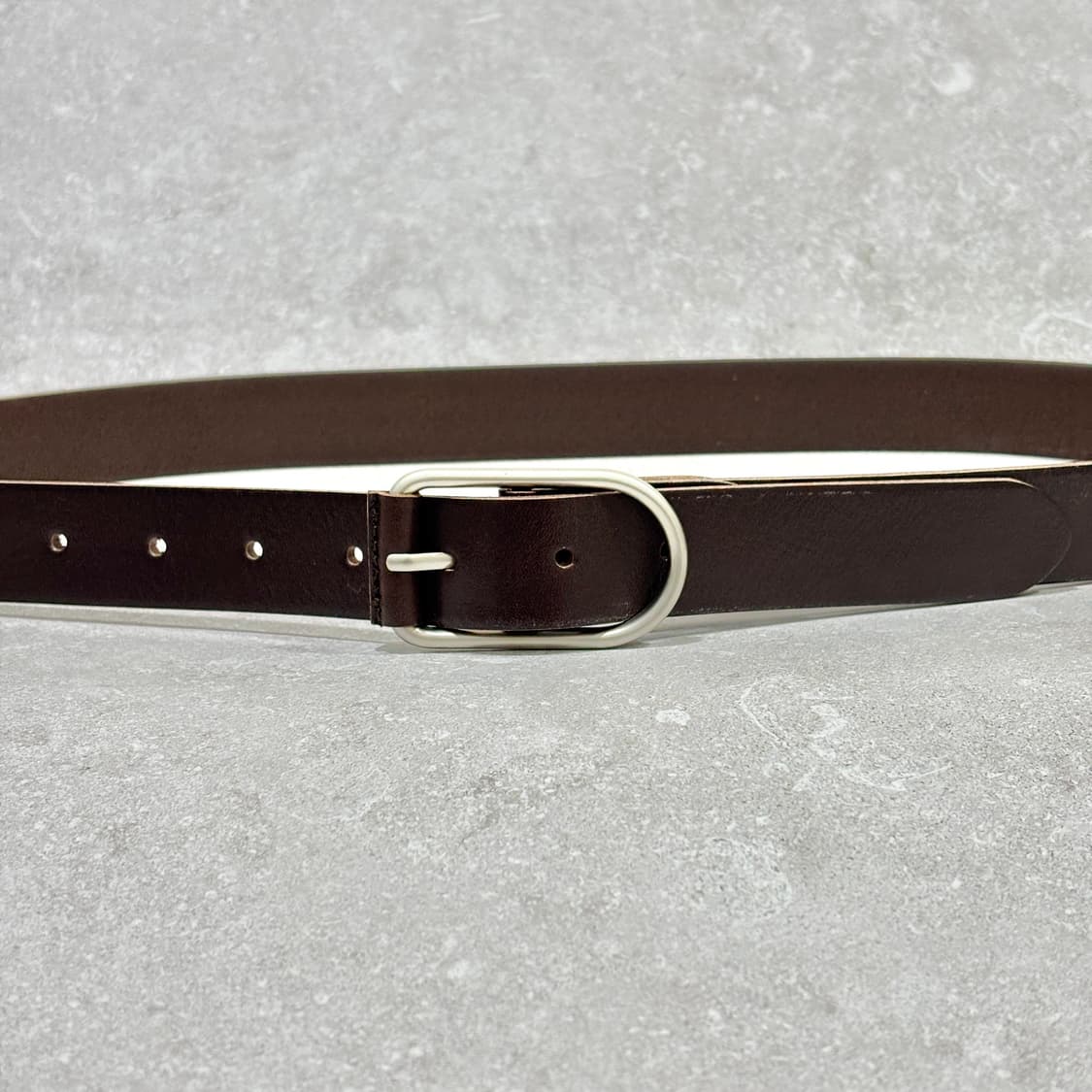Oribell 로렌 캐주얼 버클 이탈리아 소가죽 웨스턴 벨트 브라운 상품이미지4