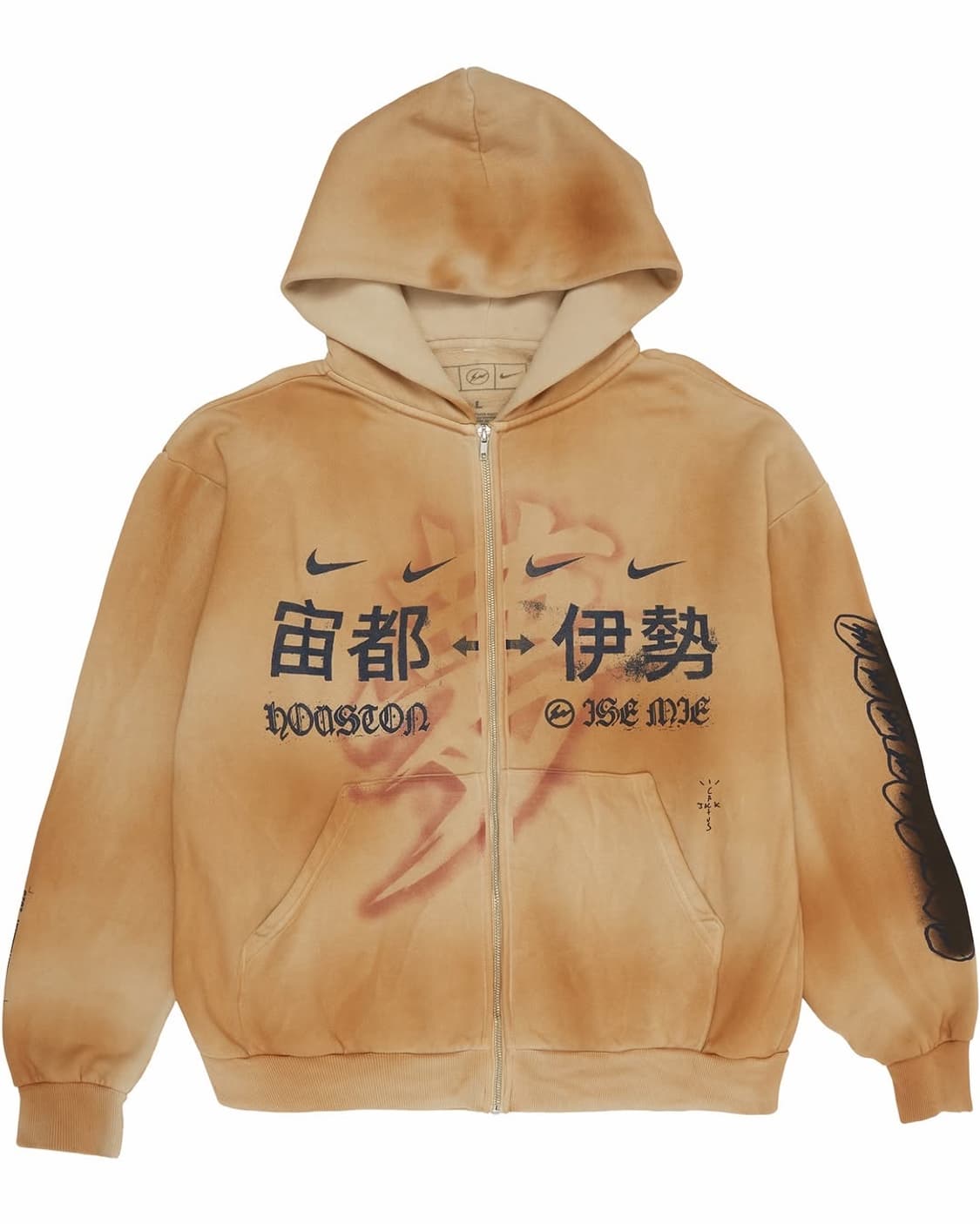 캑터스잭 프라그먼트 나이키 트래비스스캇 후드집업 M 상품이미지1